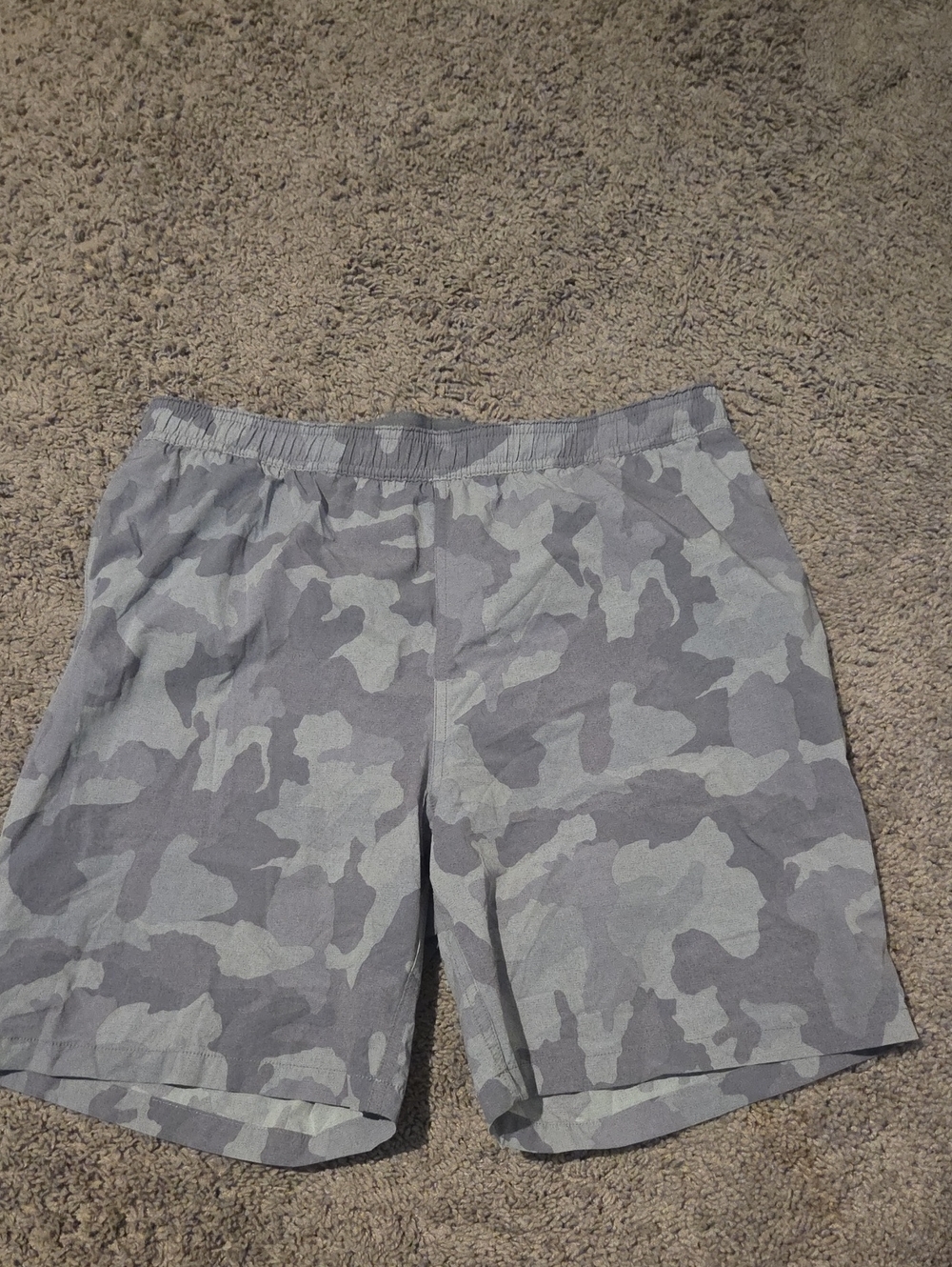Kirkland Signature Gray Camouflage Athletic Shorts
